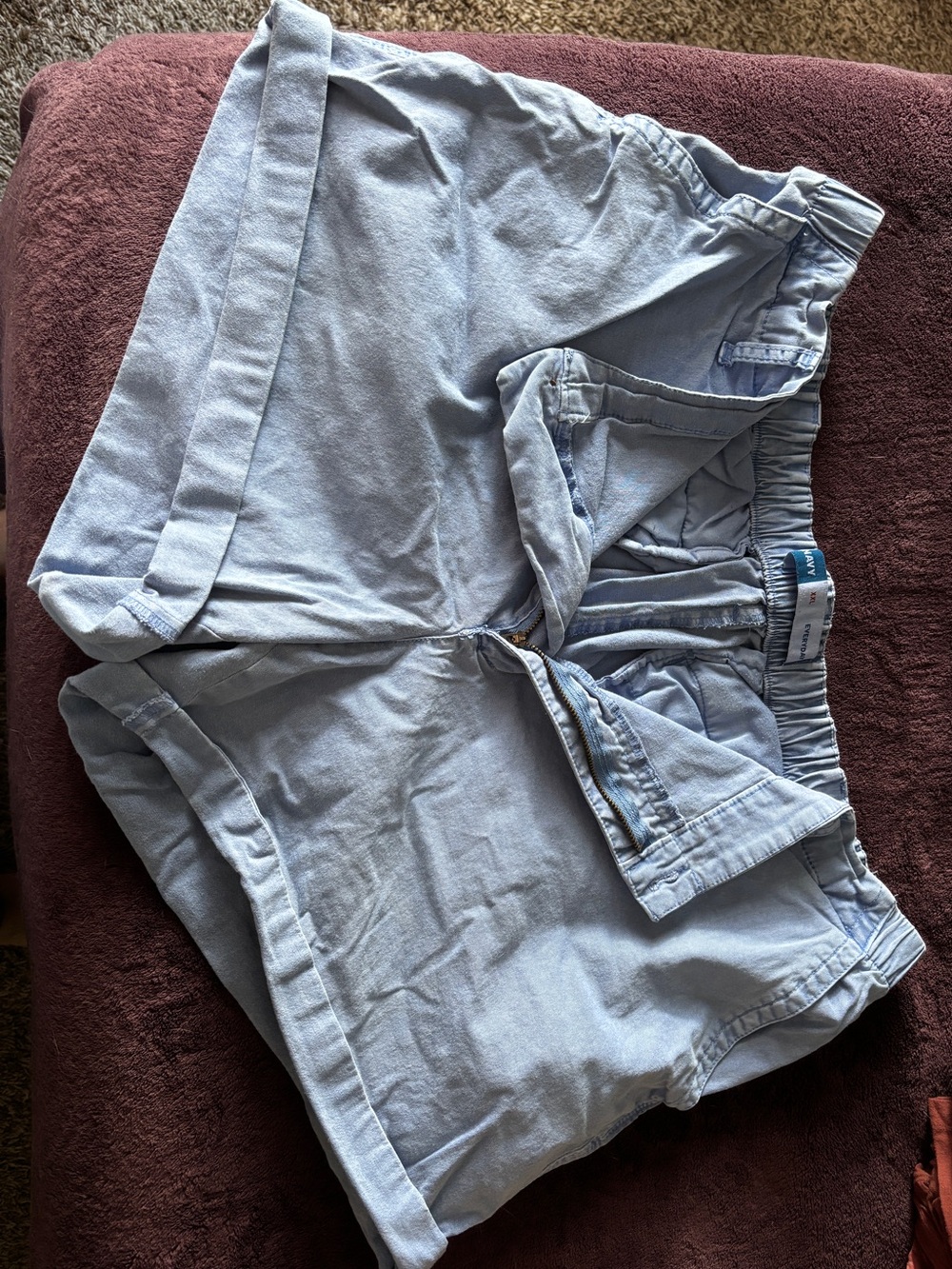 Old Navy Light Blue Casual Rolled-Hem Shorts